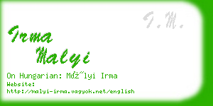 irma malyi business card